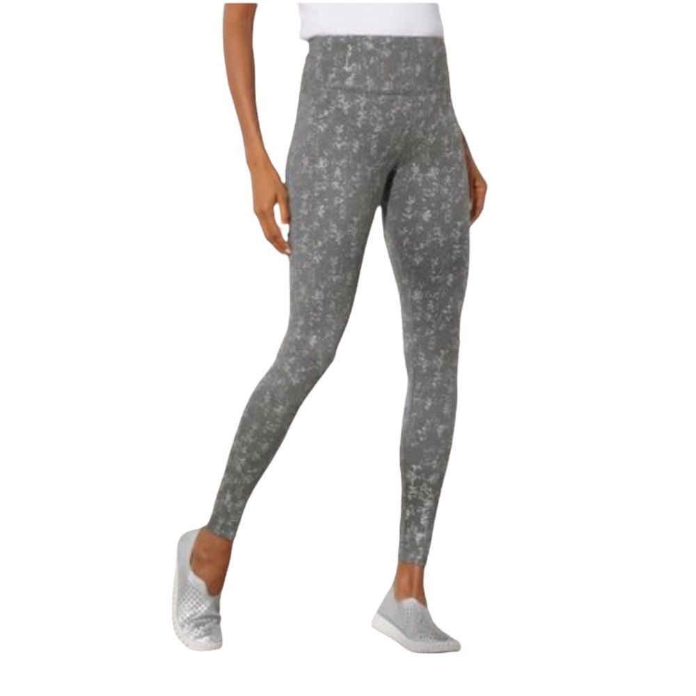 Soft Surroundings Superslim Silver Foulard Leggings Size Petite XS C34